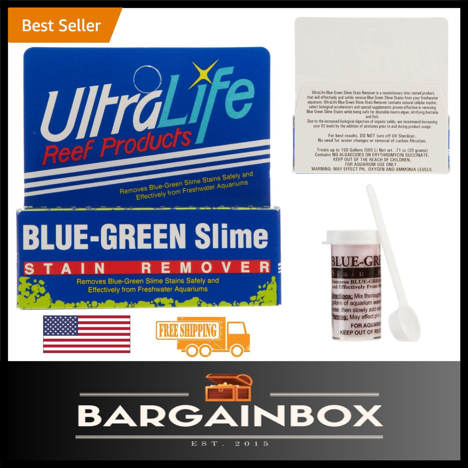 Non-Toxic Blue Green Algae Cleaner for Freshwater Aquariums – 0.71 oz Formula