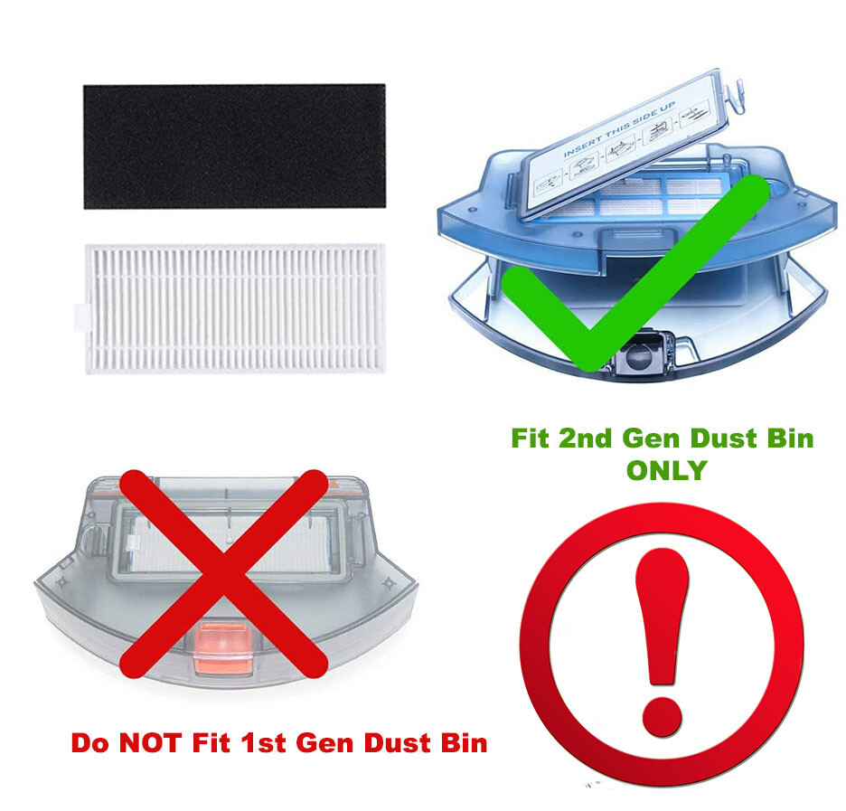 Replacement Parts for ionvac SmartClean 2000 Robovac Accessories Filter Brushes