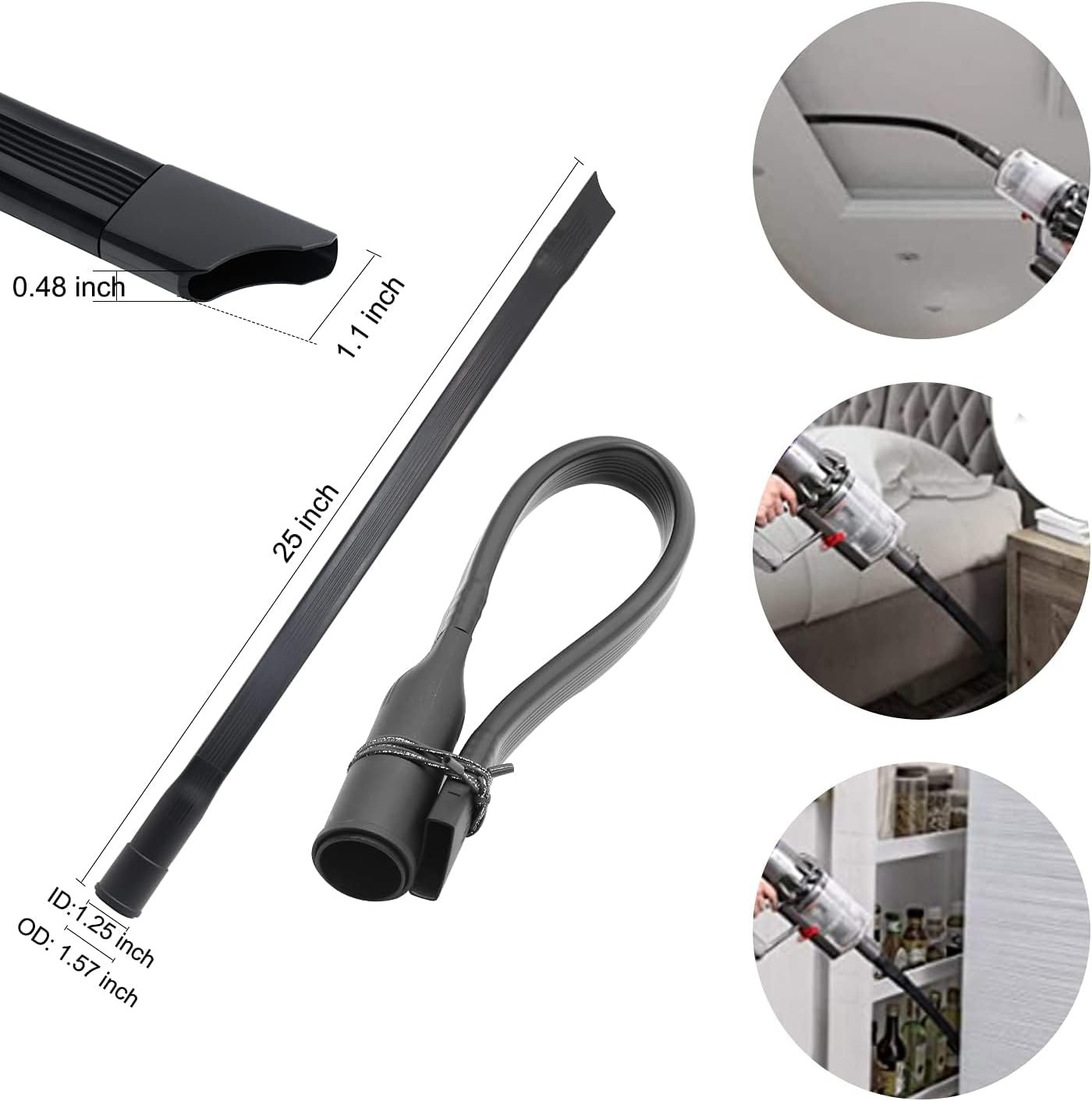 GIB 8Pcs Household Cleaning Vacuum Attachments for Shop Vac Accessories | Set