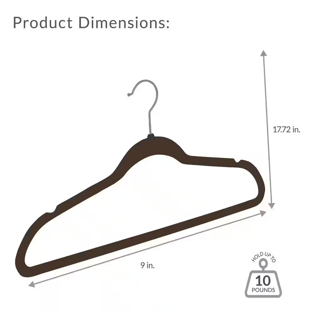 Brown Velvet Hangers 25-Pack Free Shipping NEW