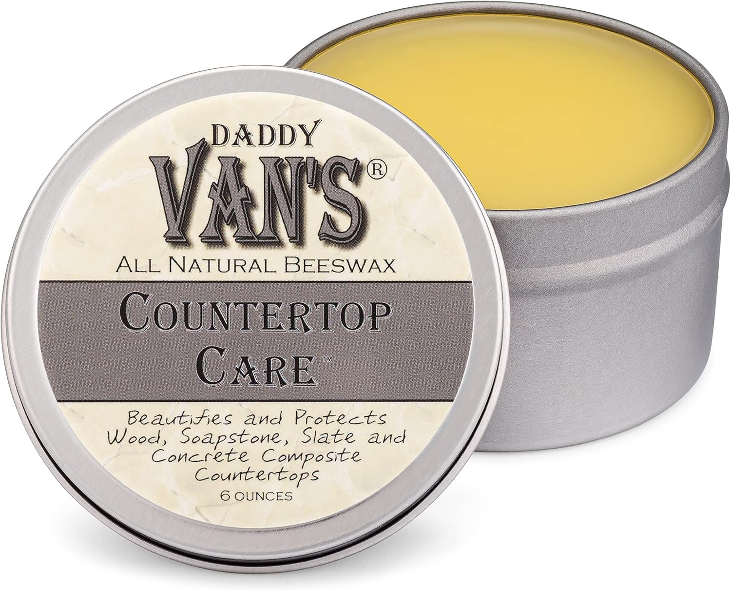 ® All Natural Beeswax Countertop Care for Soapstone, Slate, Concrete Composite a