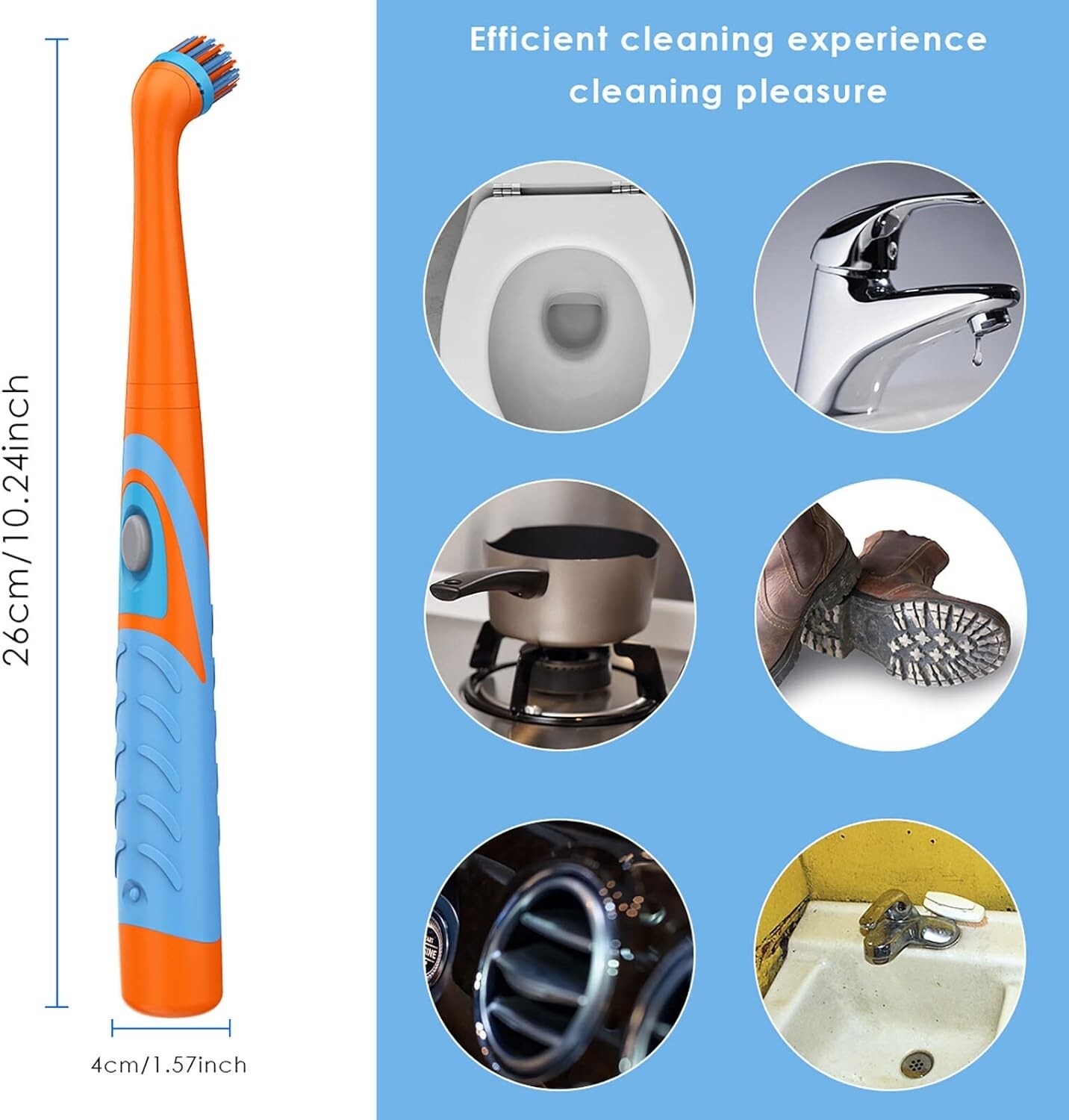 4 in 1 Electric Scrubber Portable Cleaning Brush Bathroom Kitchen Multifunction