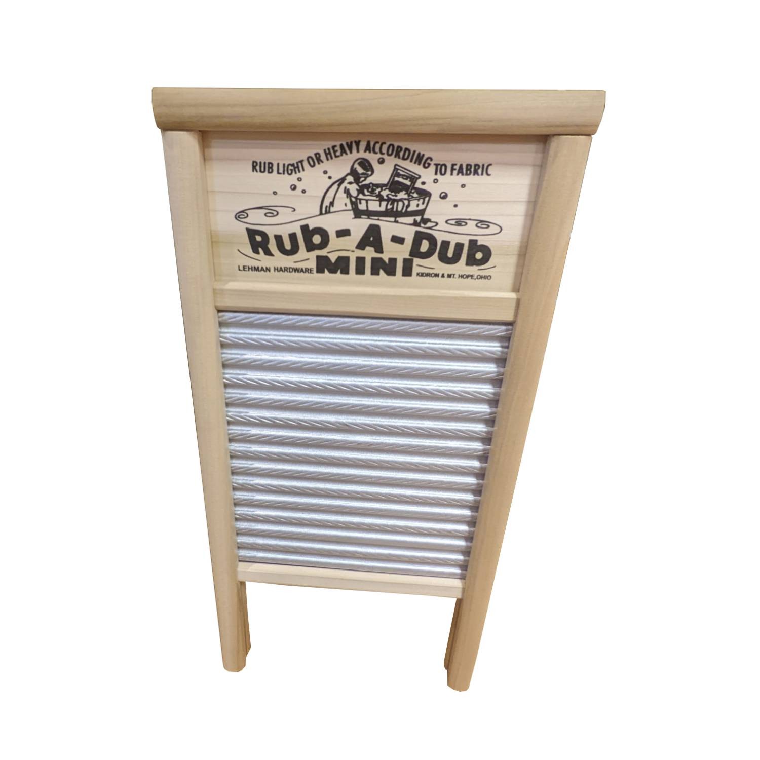Lehman’s Small Tin Manual Washboard, Rub-A-Dub, Spiral Crimp,18 in x 8.5 in