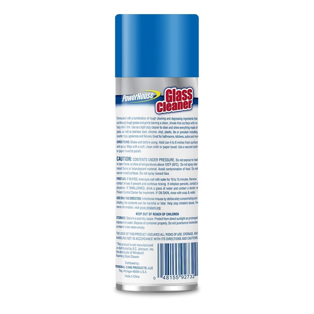 12 OZ Foaming Glass Cleaner StreakFree Cuts Through Tough Grease & Grime
