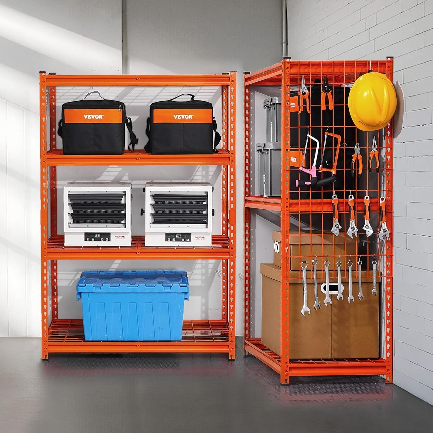 2400 lbs Capacity 4-Tier Heavy Duty Metal Shelving – Adjustable Utility Shelf