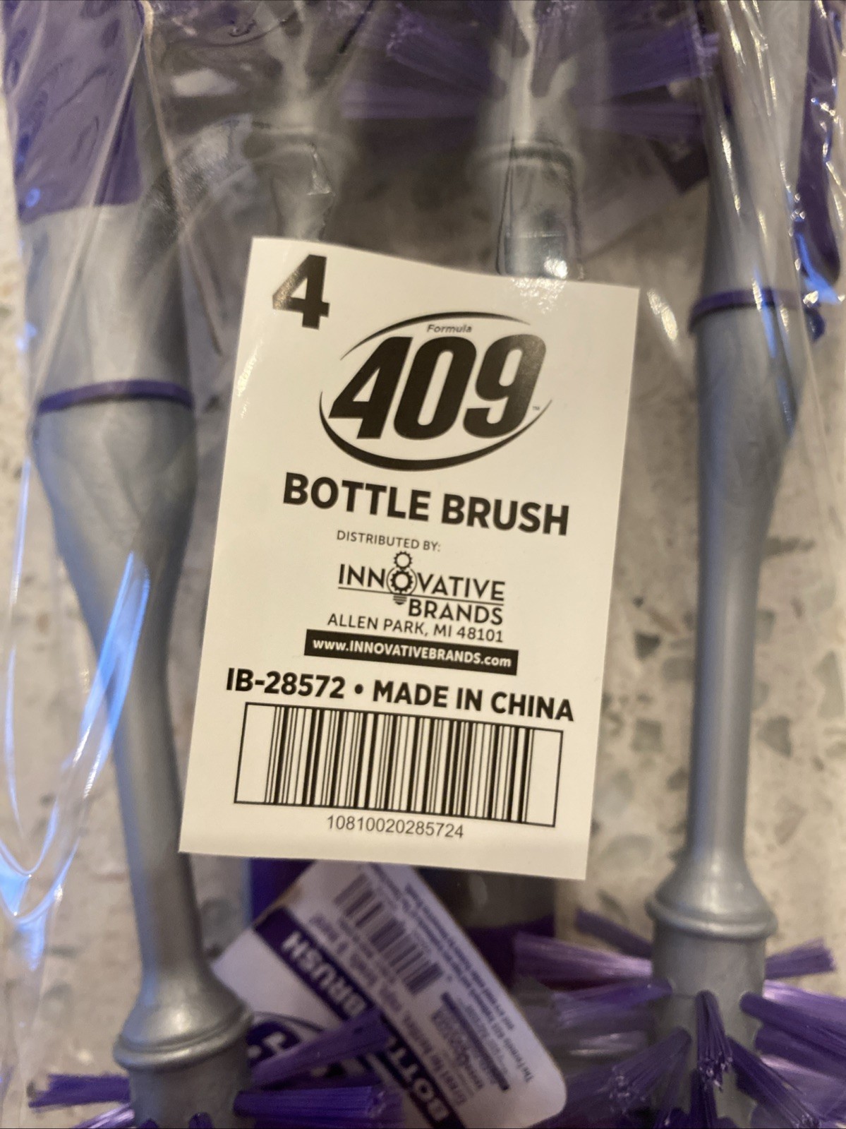 4pk Formula 409 Bottle Brush 12” Stiff Bristle