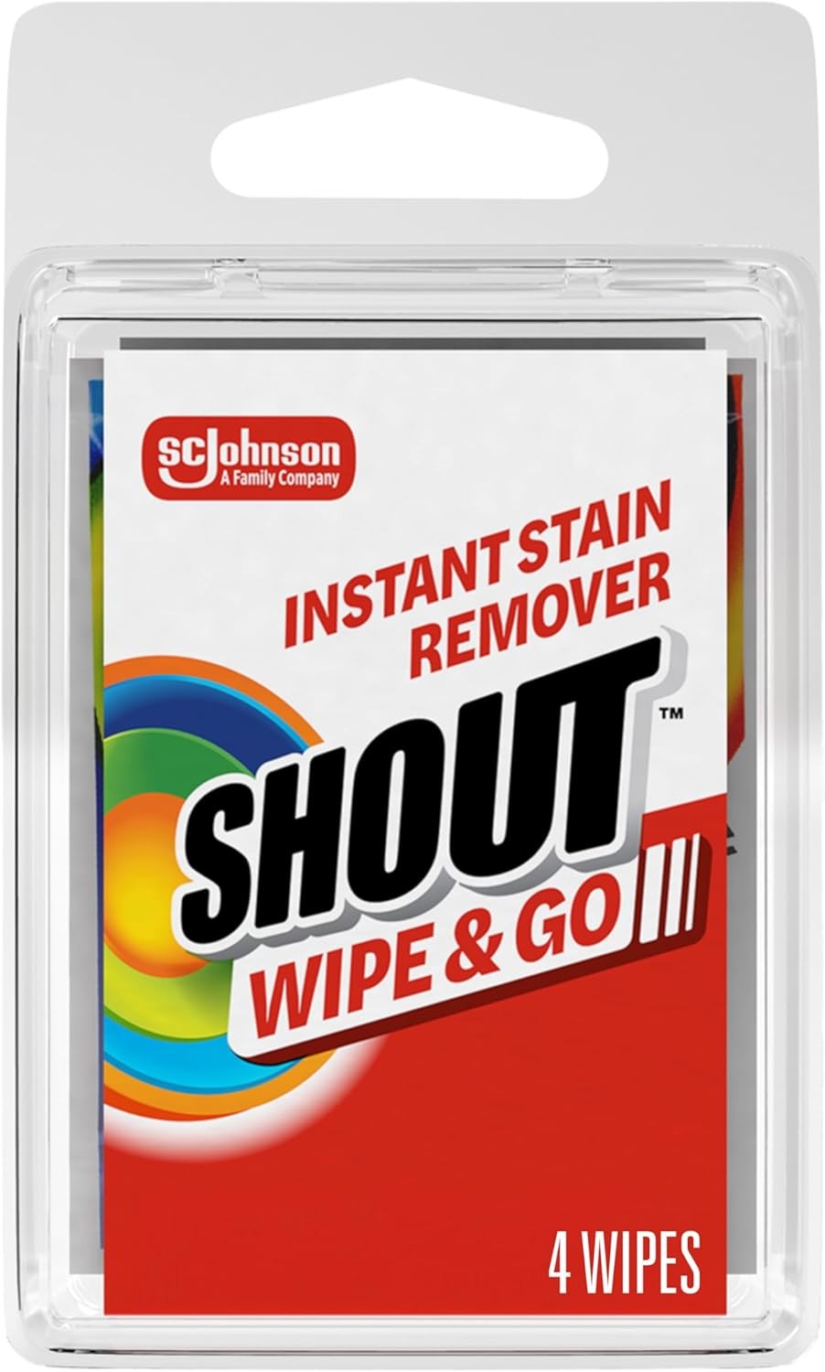 Shout Wipe & Go Instant Stain Remover Wipes, No Wash Required, Safe on Colorfast