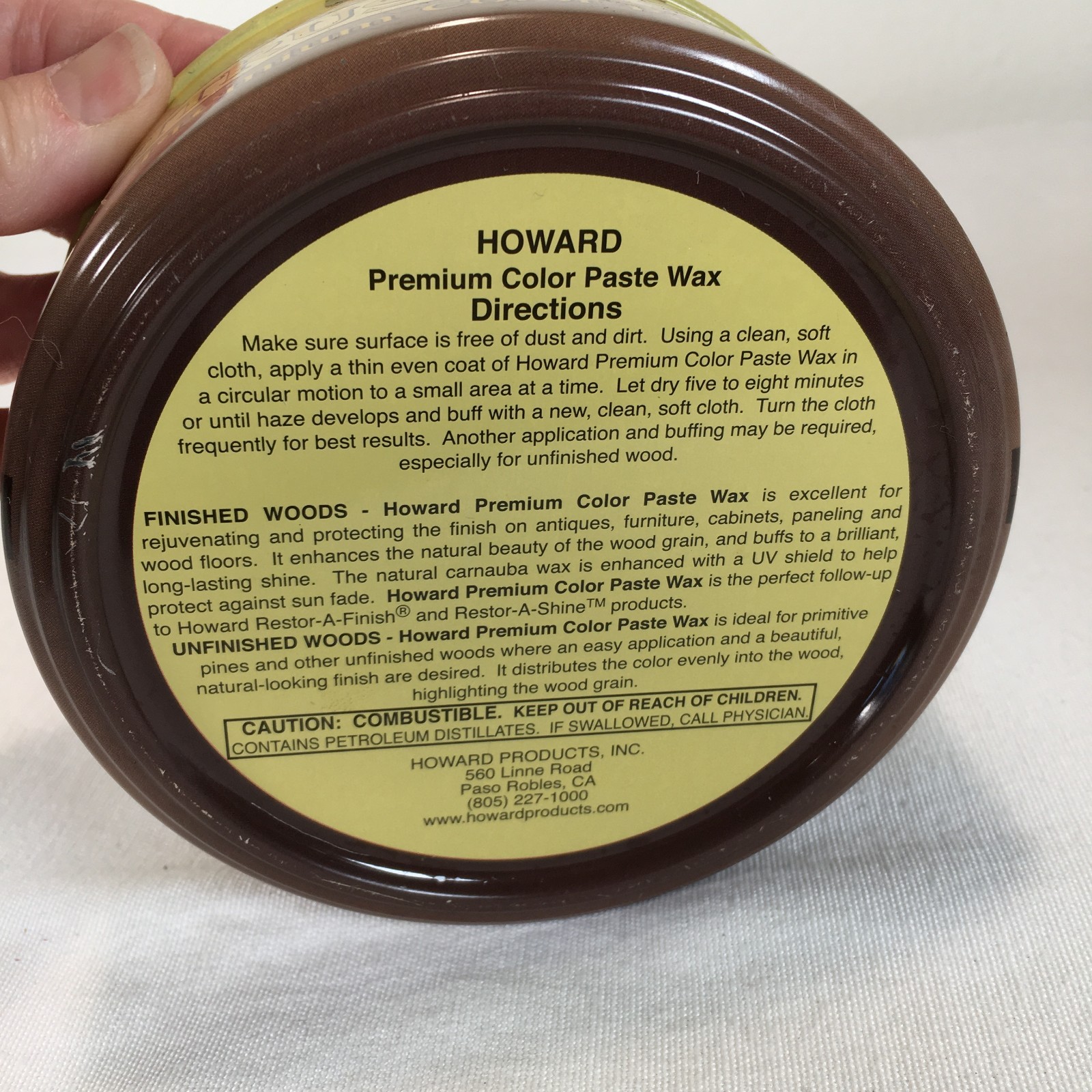 Vintage Howard Citrus Shield Premium Color Paste Wax Walnut 11oz