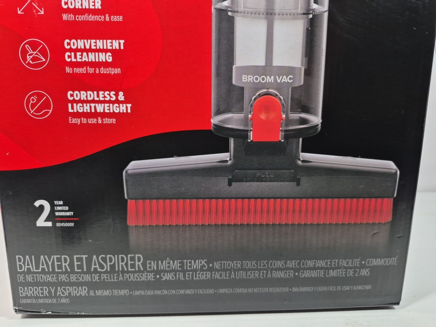 Dirt Devil Sweep & Vacuum Broom Vac – BD45000V – NEW