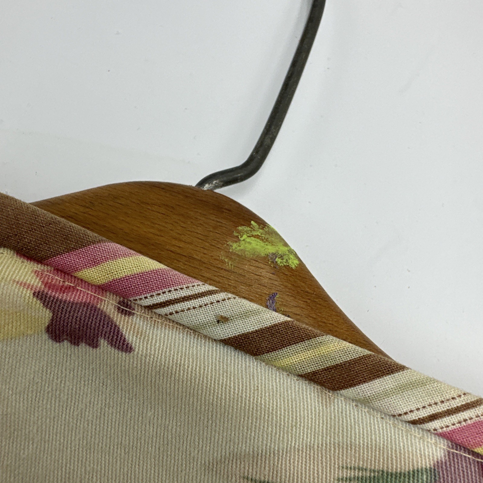 Vintage Clothespin Bag Cotton Dress Wood Hanger 2 Lbs Pins for Hanging Laundry