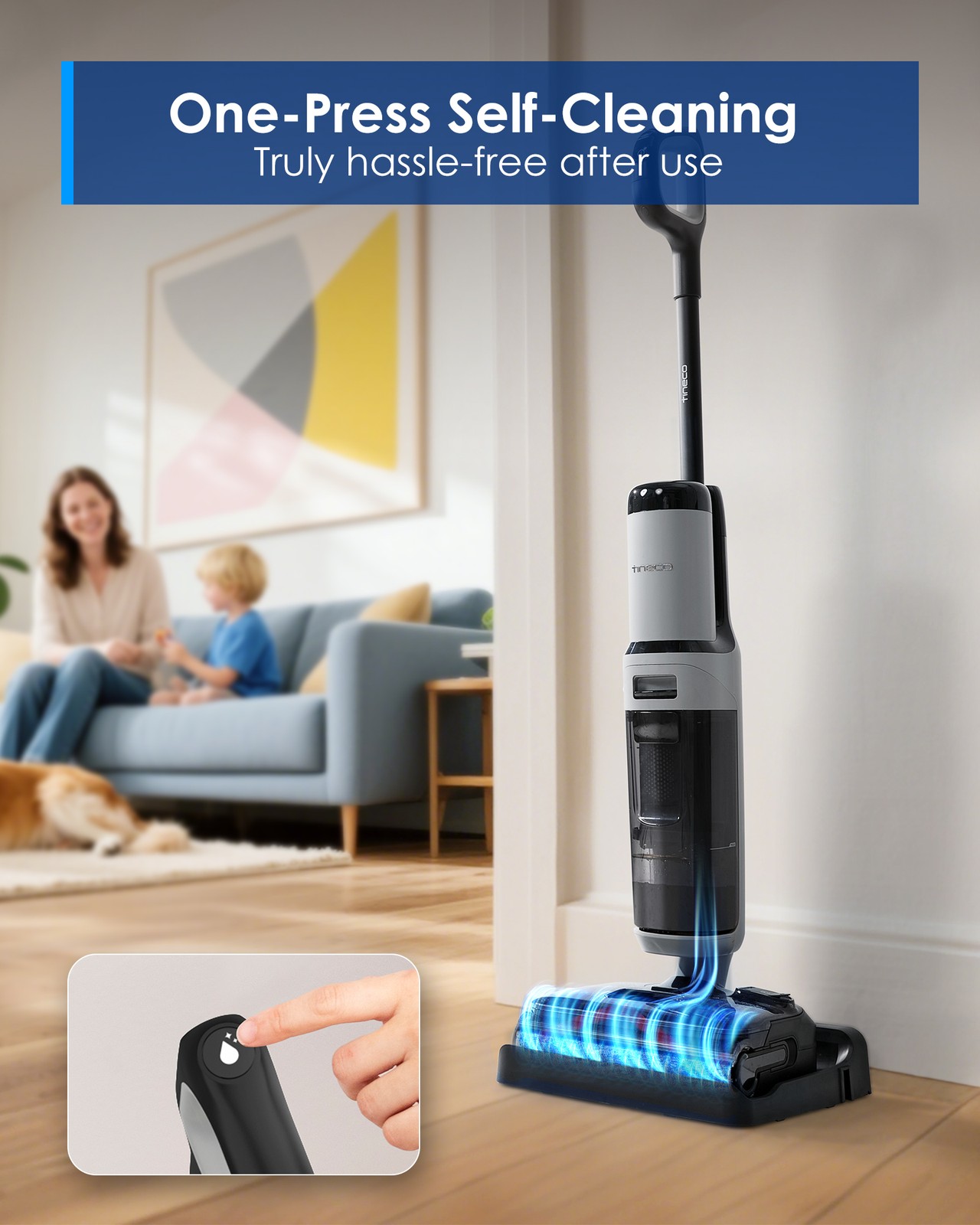 Tineco Floor ONE i5 Stretch Wet Dry Vacuum Cleaner, Vacuum & Mop in One Step