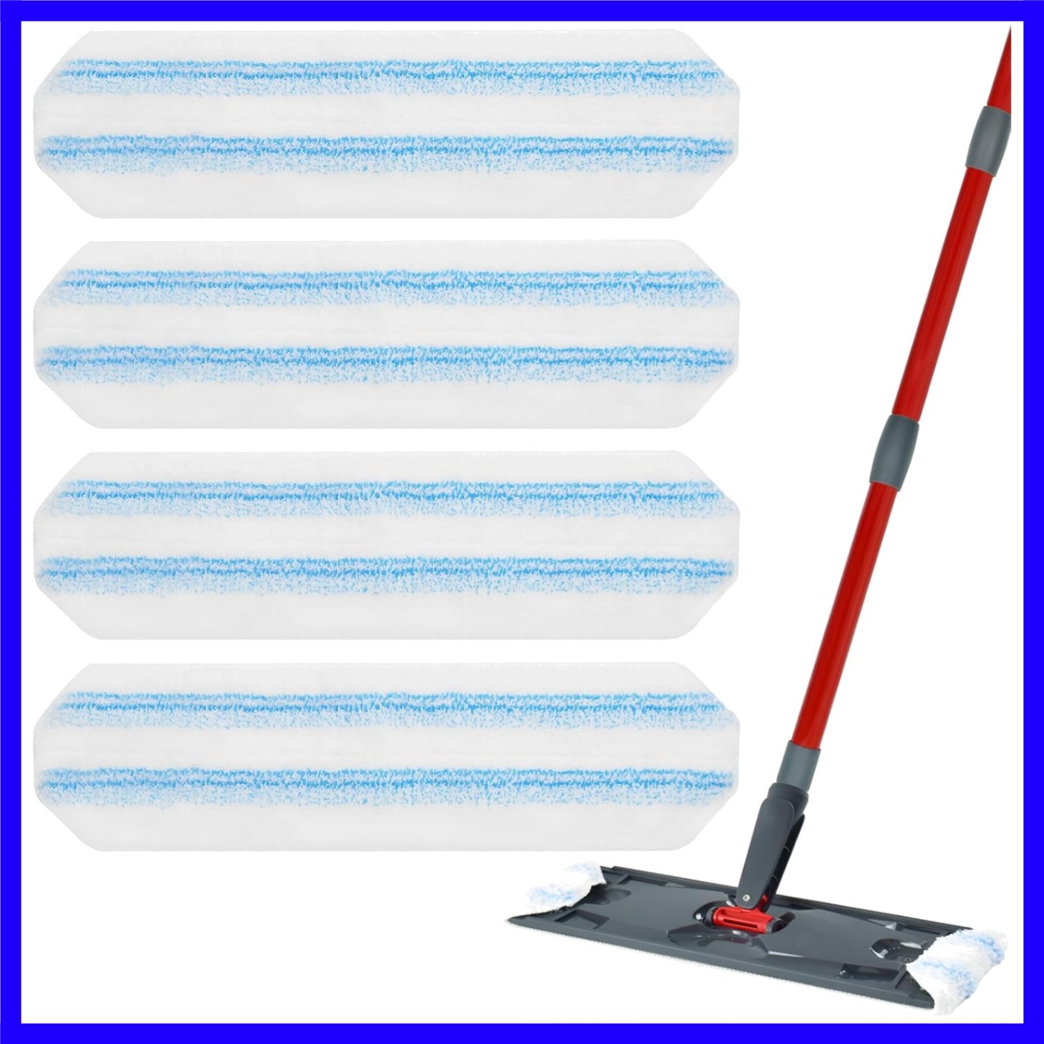 Mop Replacement Pads for Ocedar H2prO Flat Mop, 4 Pack Mop Refills for O-Ceda…
