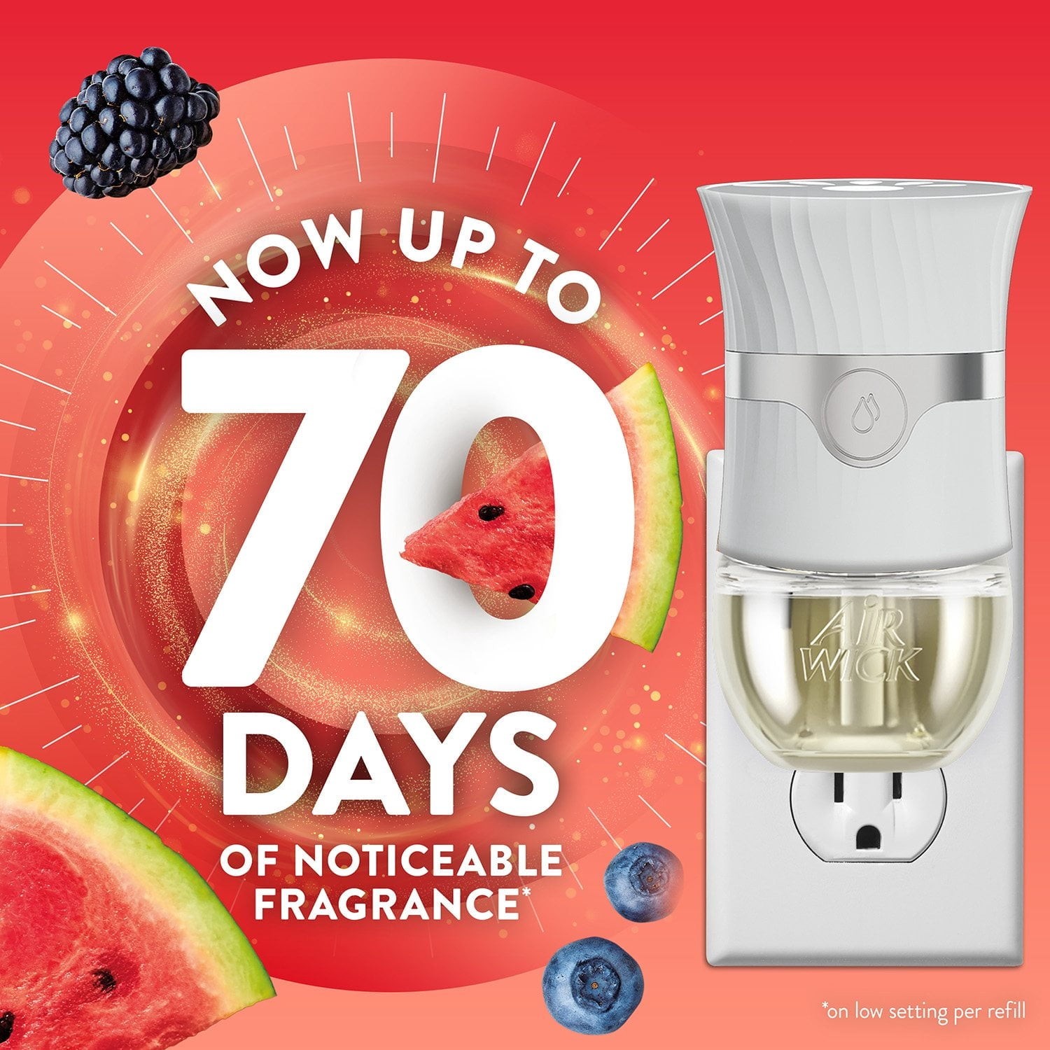 Air Wick Plug In Scented Oil Air Freshener, Refreshing Watermelon & Berries, 1