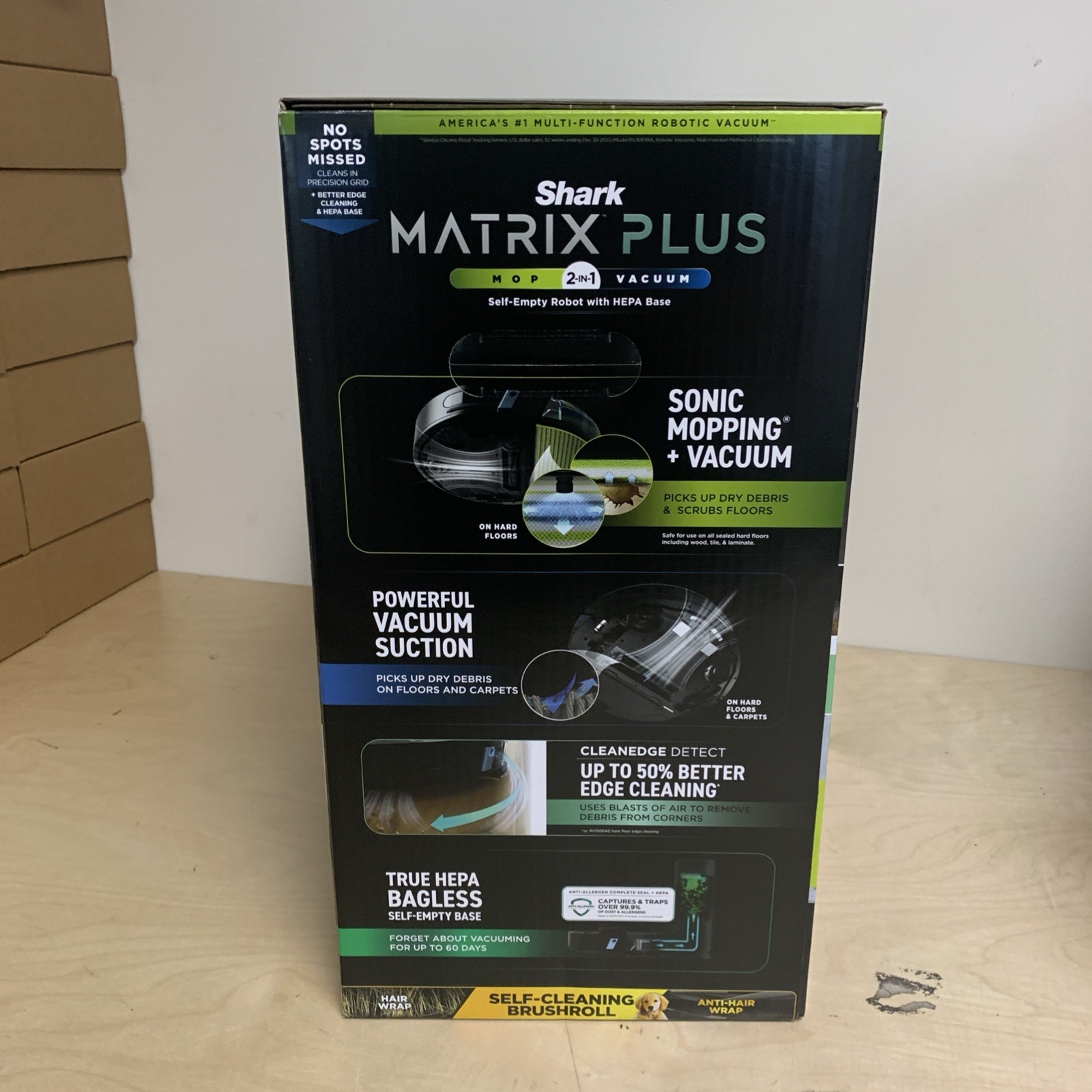 Shark Matrix Plus 2-in-1 Robot Vacuum &Mop Self-Empty Base Sonic Mop BOX DAMAGE