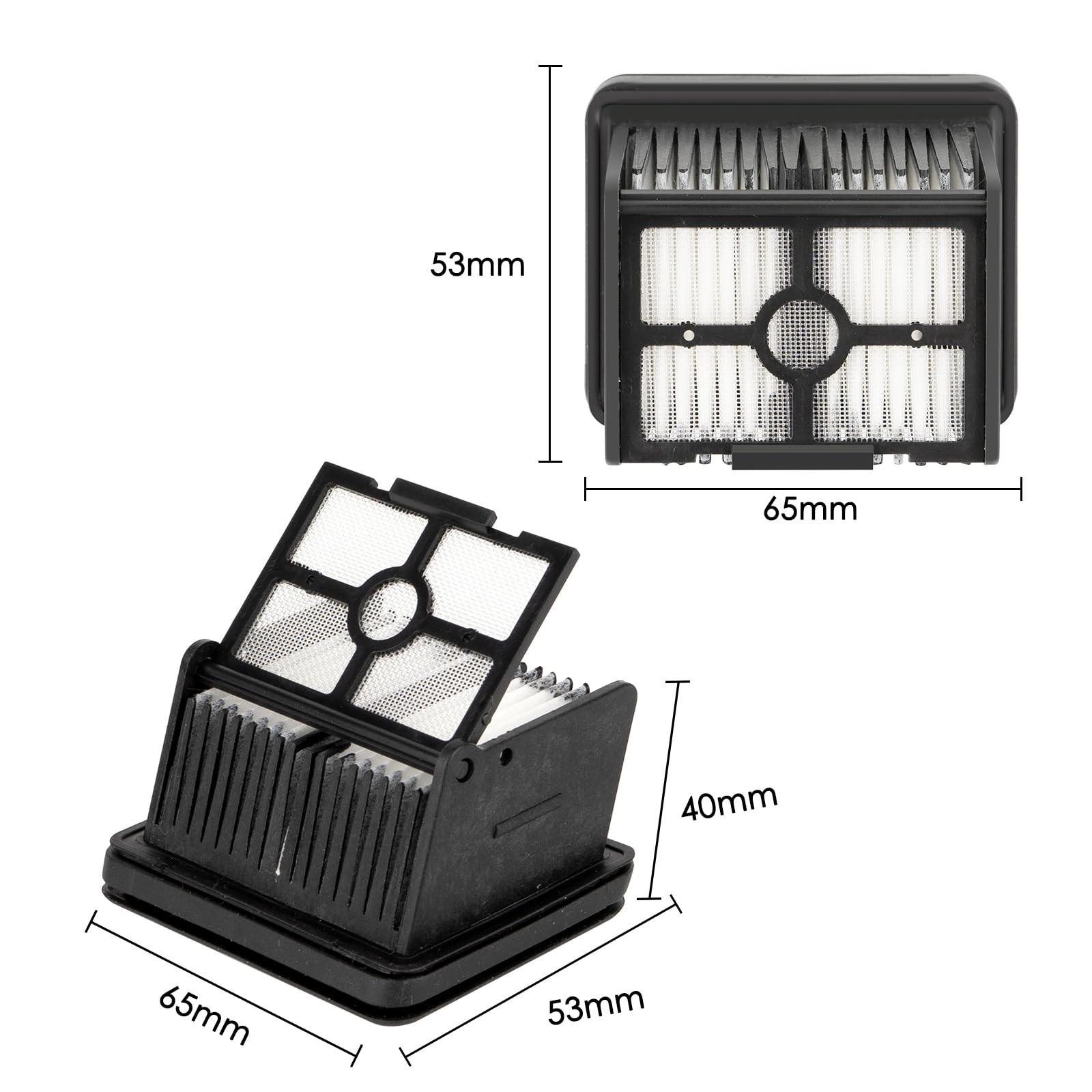 (5 Pieces) HEPA Filters Compatible for Dreame H12 Pro/ H13 Pro/ H12 DUAL/ M12…