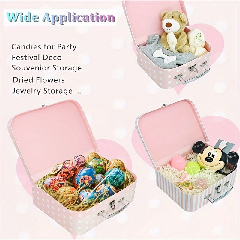 3Pcs Vintage Style Cardboard Suitcase Gift Box Set,Home Organization Storage Box