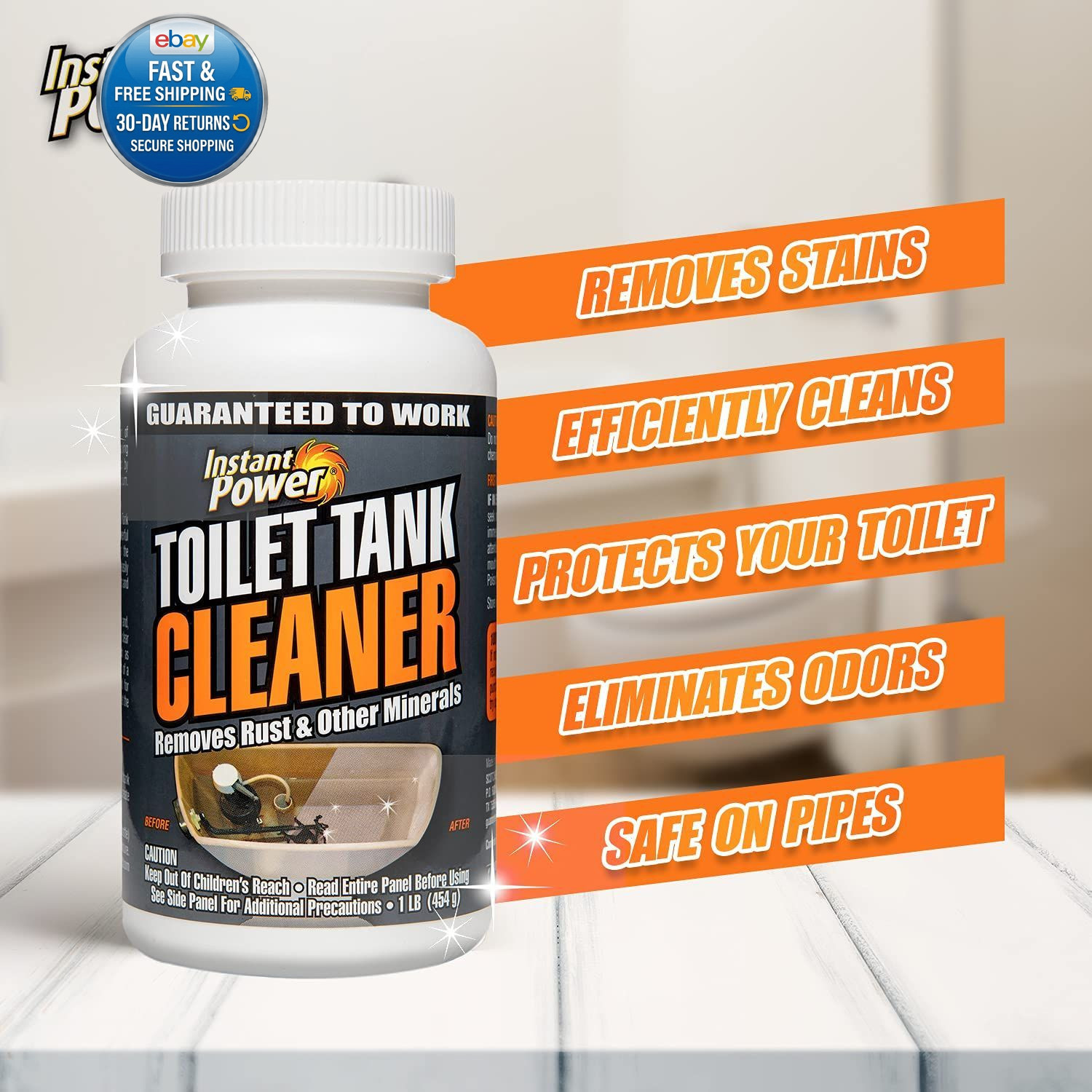 Power Toilet Tank Cleaner – Bathroom 16 Ounce (Pack of 1), White