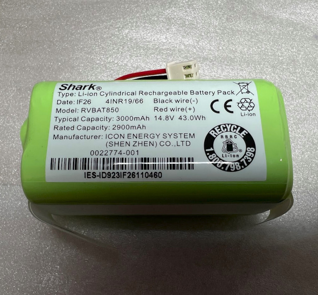 Genuine Shark 14.8V 3000mAh Li-ion Battery RVBAT850 for R85 RV850 R87 RV871 Gren