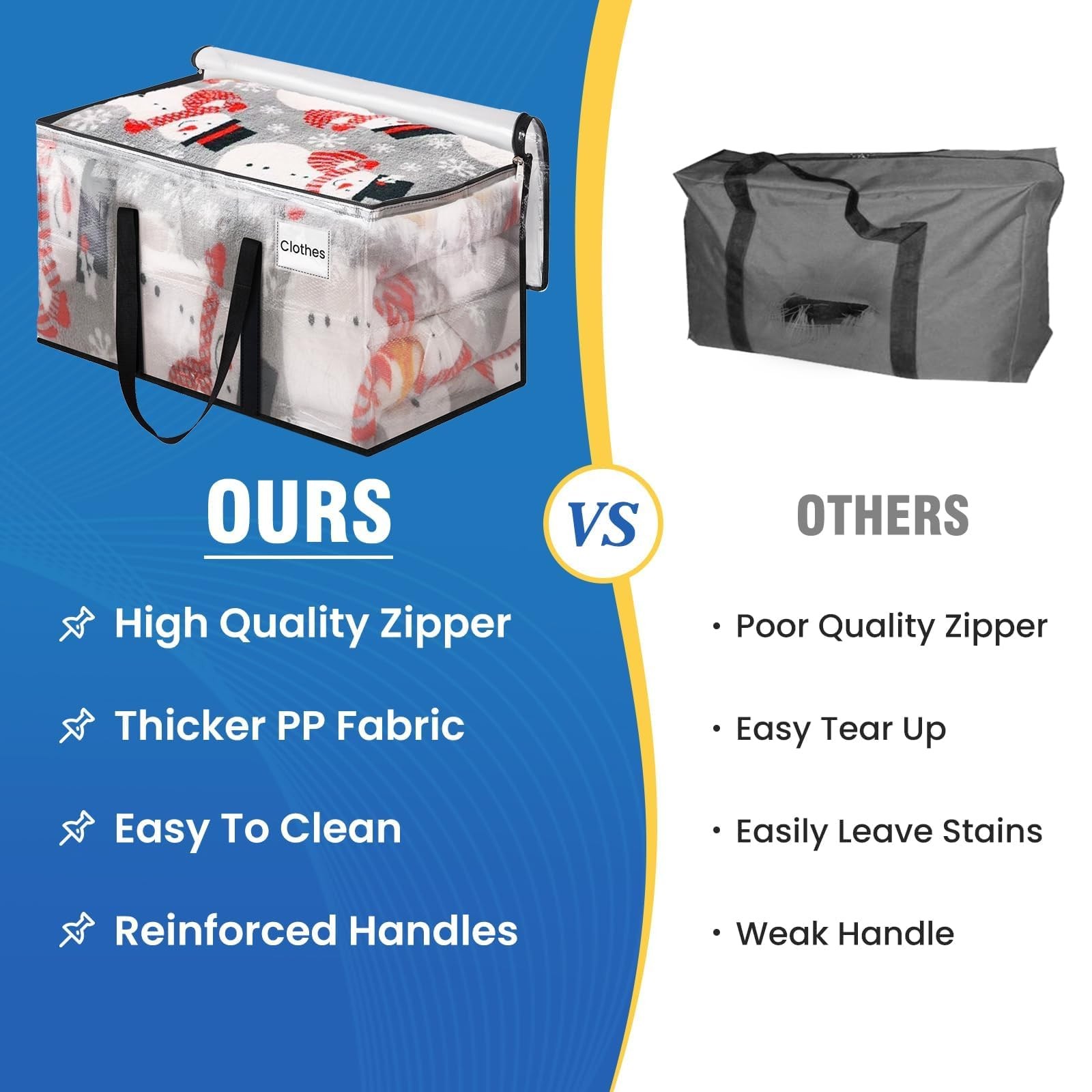 RoomHacks Moving Bags, Heavy Duty Large Storage 88L, 88L- 6Packs, Clear