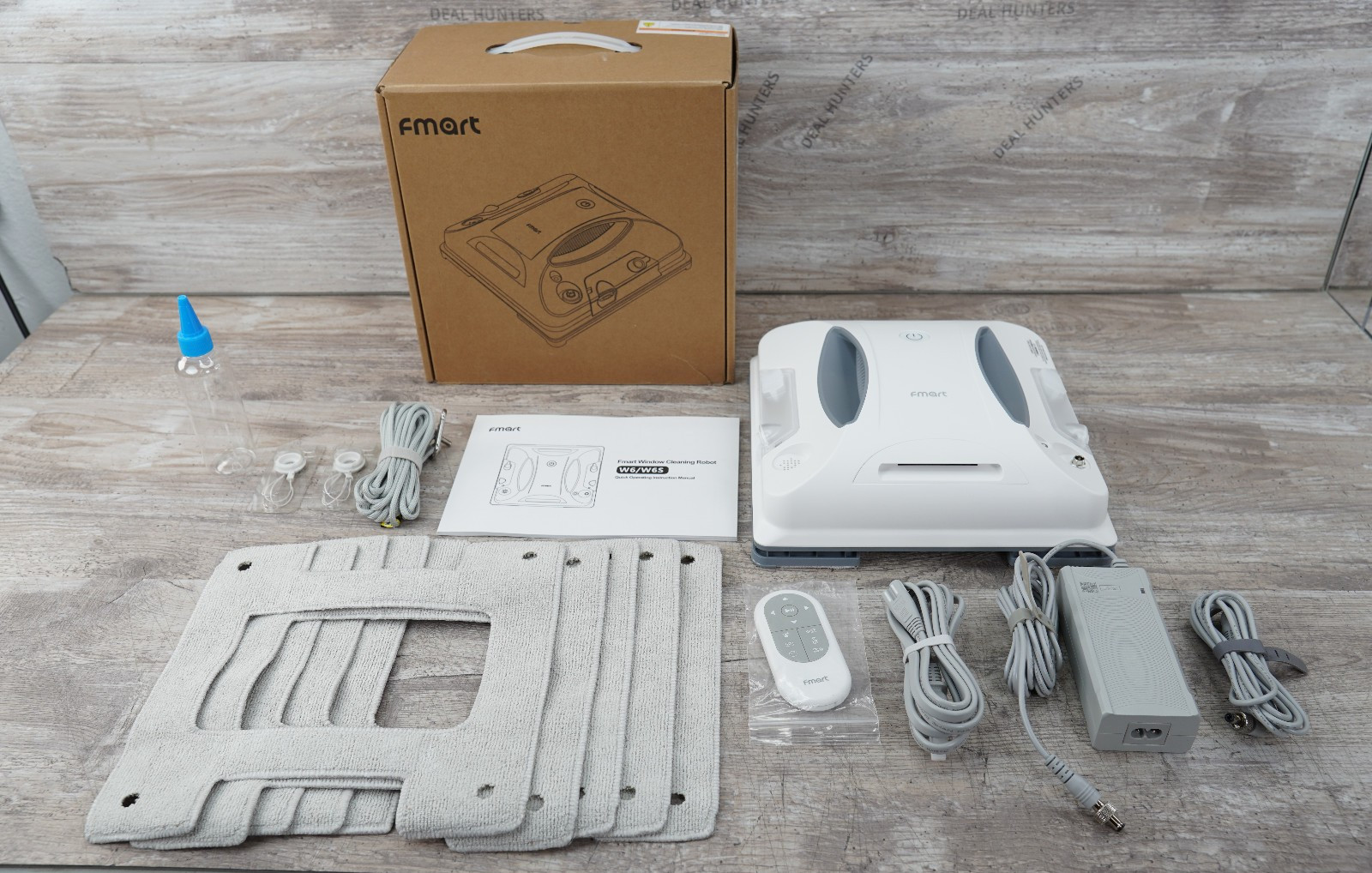 Fmart W6 Robot Smart Window Cleaner-App & Remote Control 3800Pa Strong Suction