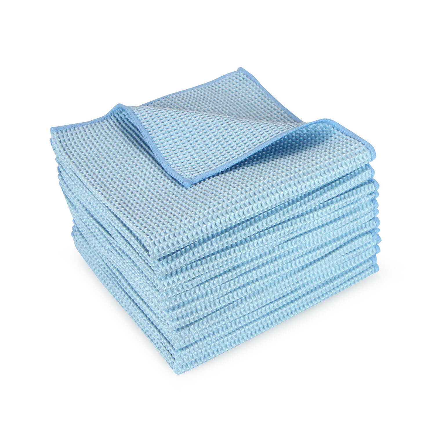 Bulk Case of 180 Microfiber Waffle Textured Cleaning Cloths,16×16, Lint Free