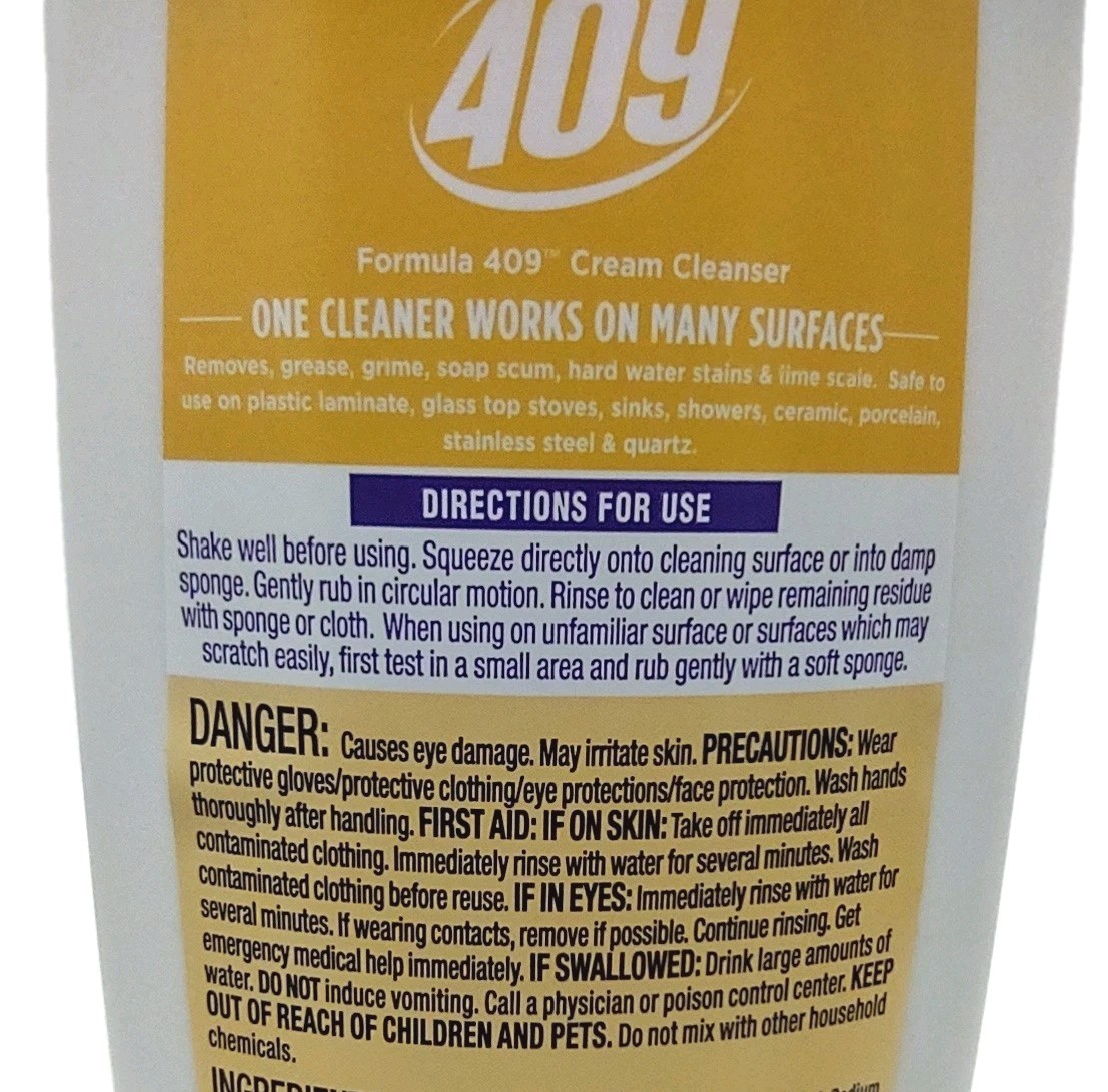 3x Formula 409 Cream Cleanser Removes Greese & Grime with LEMON FRESH 10 oz Each