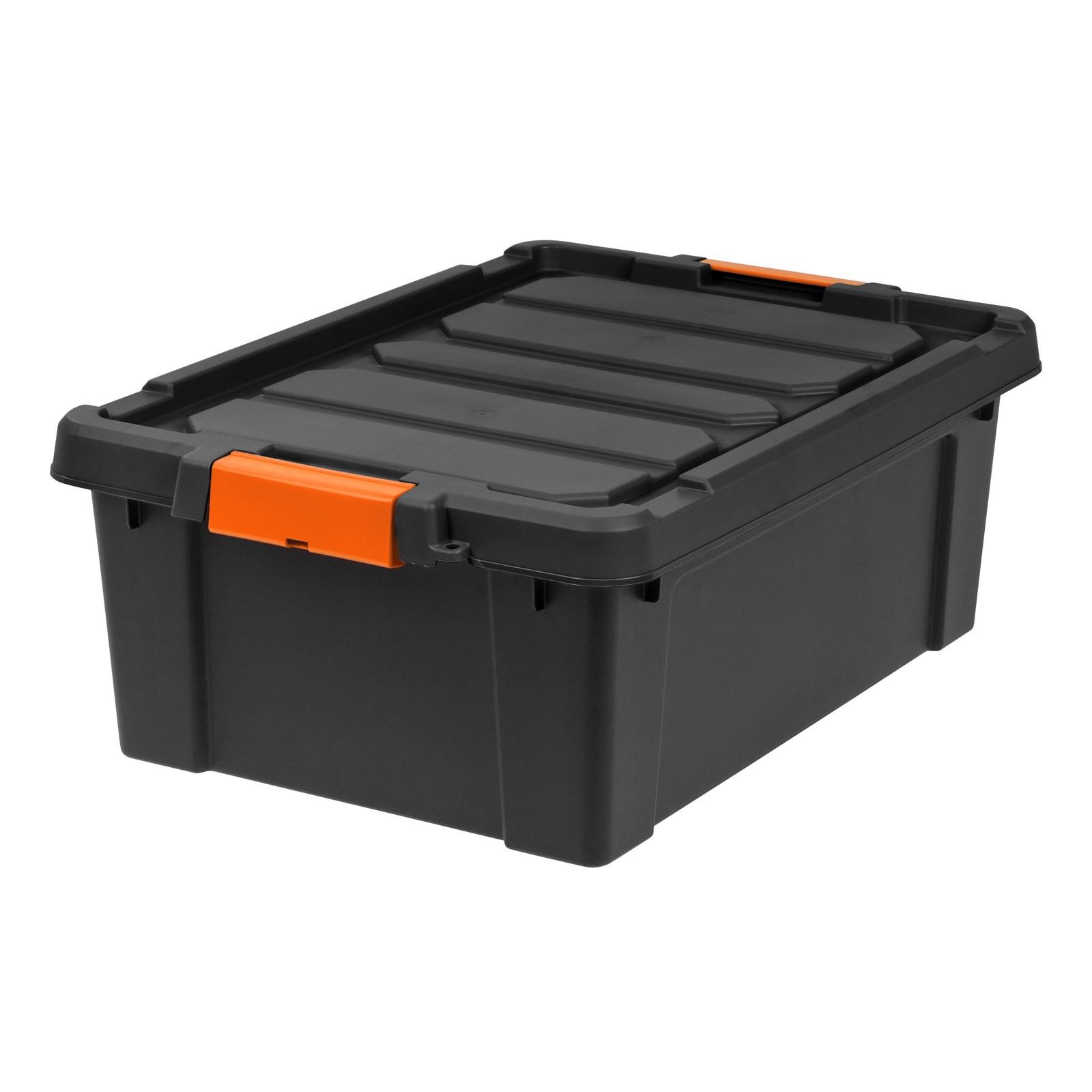 12 Gal. Plastic Storage Bins W/ Lids Latching Totes Heavy Duty Containers