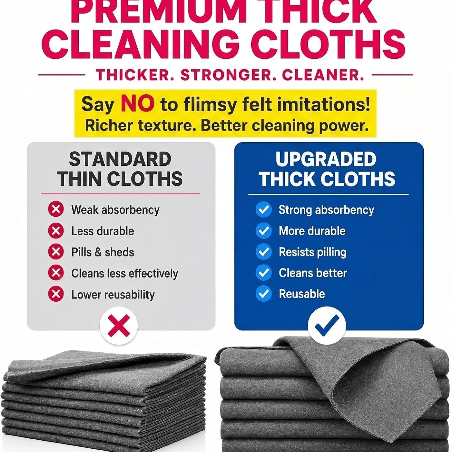 6 Pack Genie Magic Cleaning Cloth Microfiber Cleaning Cloth Reusable 12x16inches
