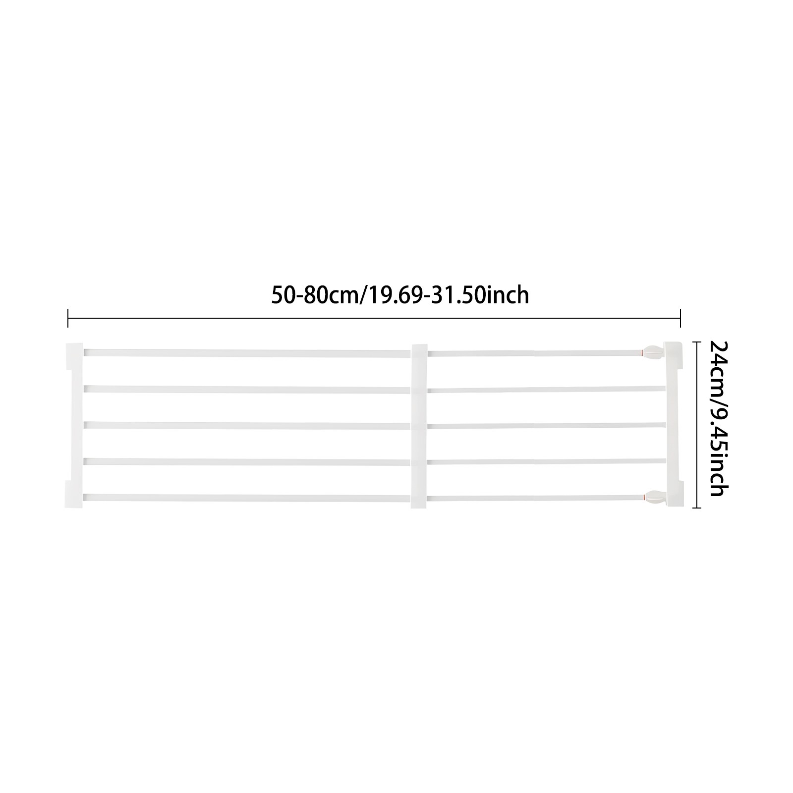 Expandable Closet Tension Shelf 19.69-31.5in Adjustable Wardrobe Divider Storage