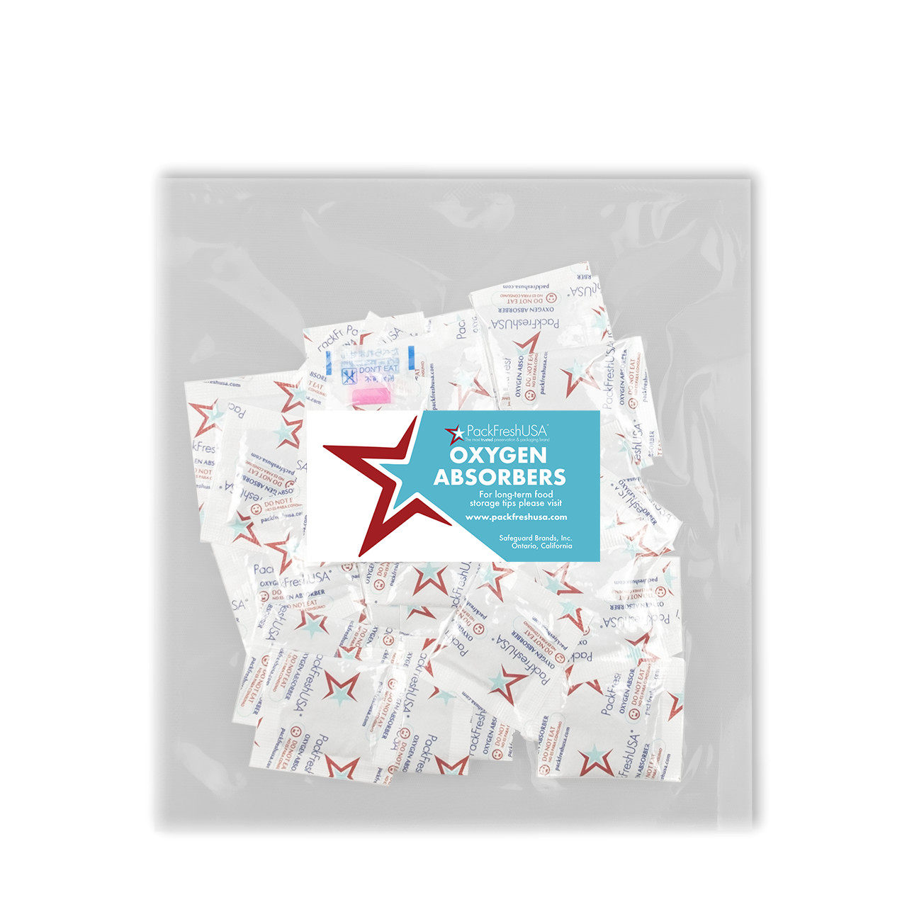 PackFreshUSA 100cc Oxygen Absorber Packs Food-Grade Non-Toxic – 200 Pack