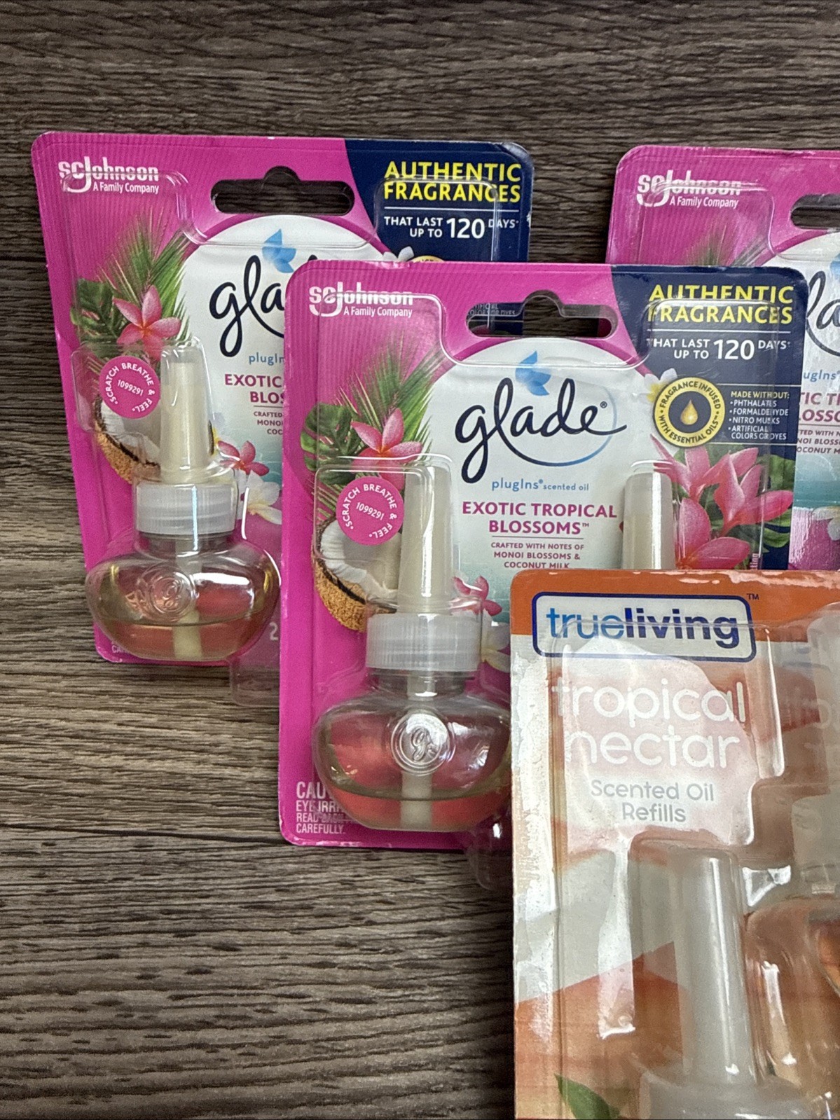 Glade Exotic Tropical Blossoms Plugins Scented Oil Refills True Living Tropical
