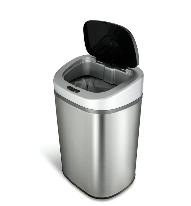 Nine Stars 21Gallon Stainless Steel Automatic Trash Can Hands-Free Motion Sensor