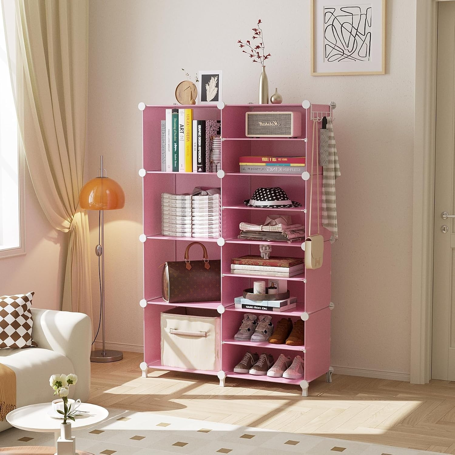 Modular 8-Cube Storage Organizer | Stackable & Lightweight for Modern Living