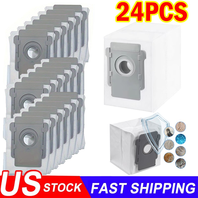24PCS Vacuum Bags for iRobot Roomba i7+i3/E5/E6/S9/ Automatic Dirt Disposal Bags