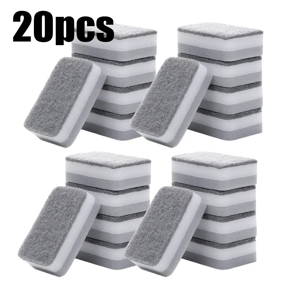 10/50 Pack Kitchen Cleaning Sponges Scourers Washing Up Non-Scratch for Dish Pad