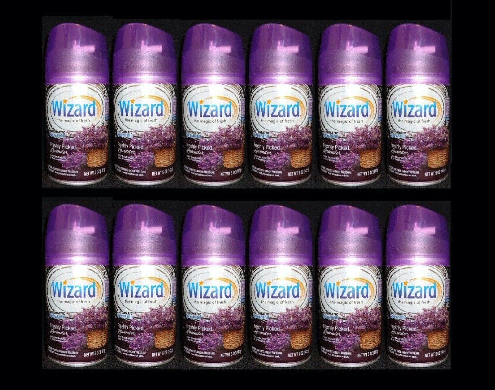 12 Wizard Automatic Spray Refill Freshly Picked Lavender 5 oz.FIT GLADE AIRWICK