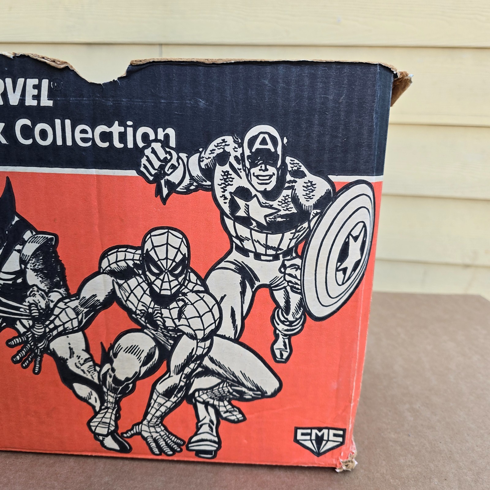 Vintage Marvel Comic Book Collection Storage Box 1989 CMC Wolverine Spiderman