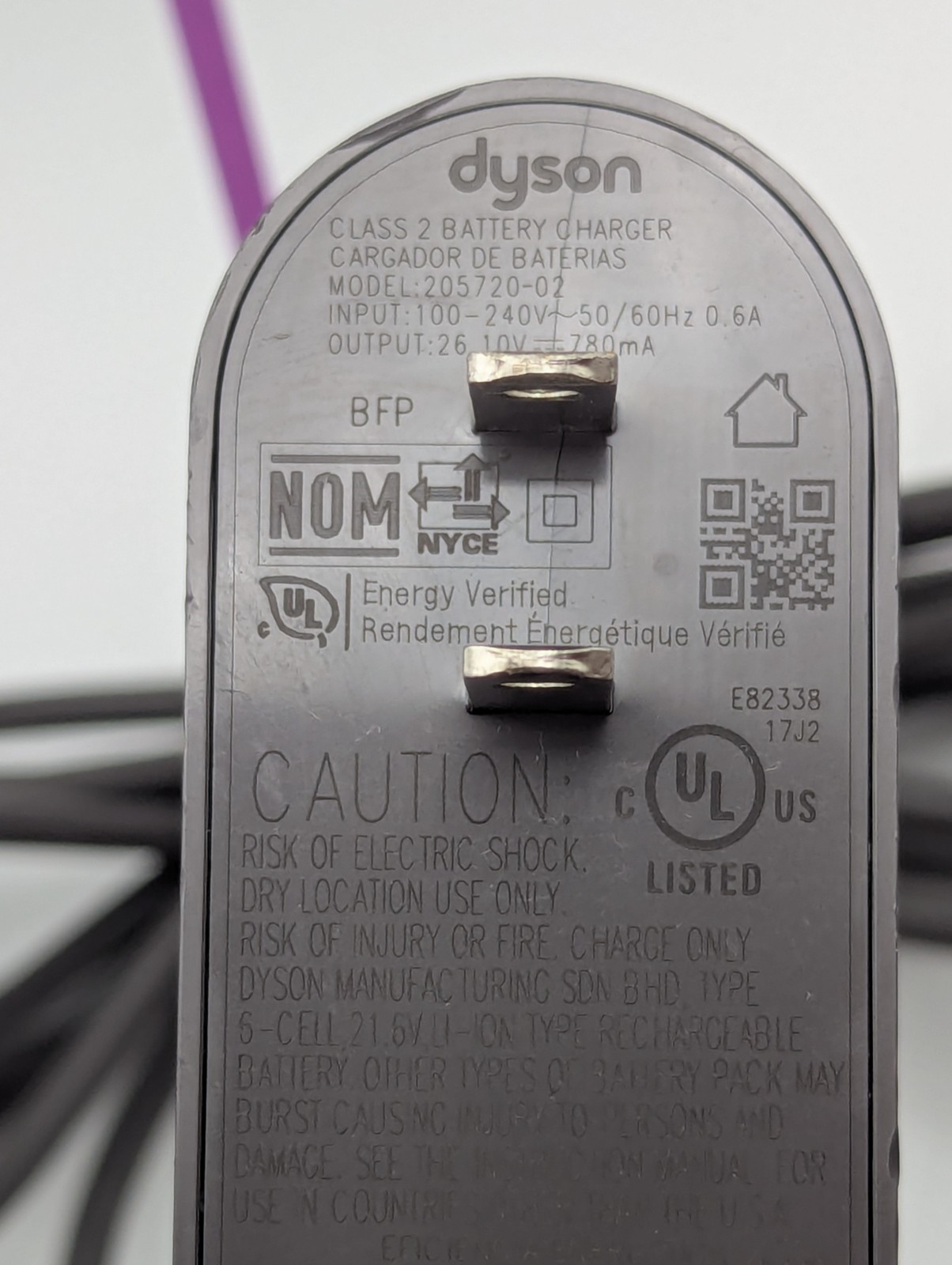 Genuine Dyson Charger 205720-02 V6 V7 V8 OEM Power Adapter Cord