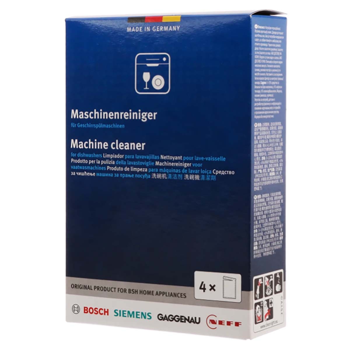 4 Pack Bosch Dishwasher Machine Cleaner Descaler Degreaser Powder 180 Grams