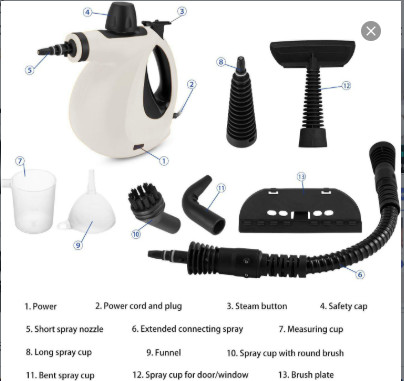 1200W Handheld Steam Cleaner Portable Pressurized Steamer Home Car Grout Clean