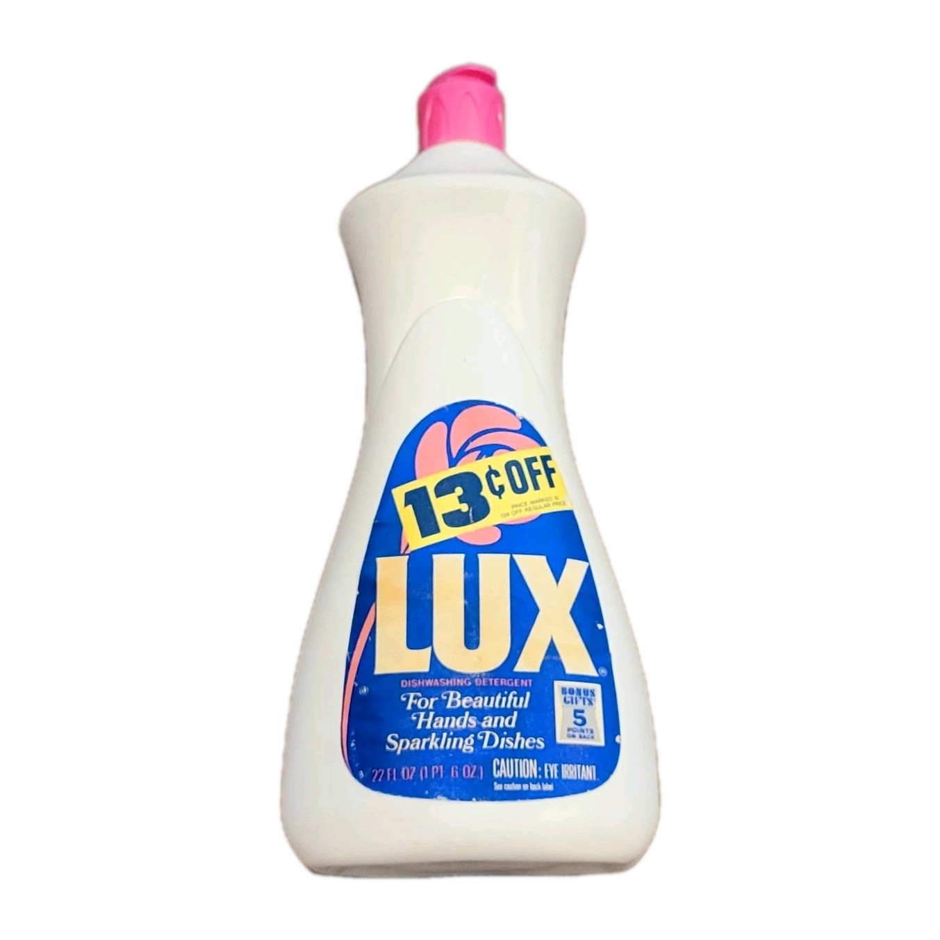 Vintage Lever LUX Mild Dishwashing Liquid 22 oz 1980s Dishwash Soap 13 Cents NEW