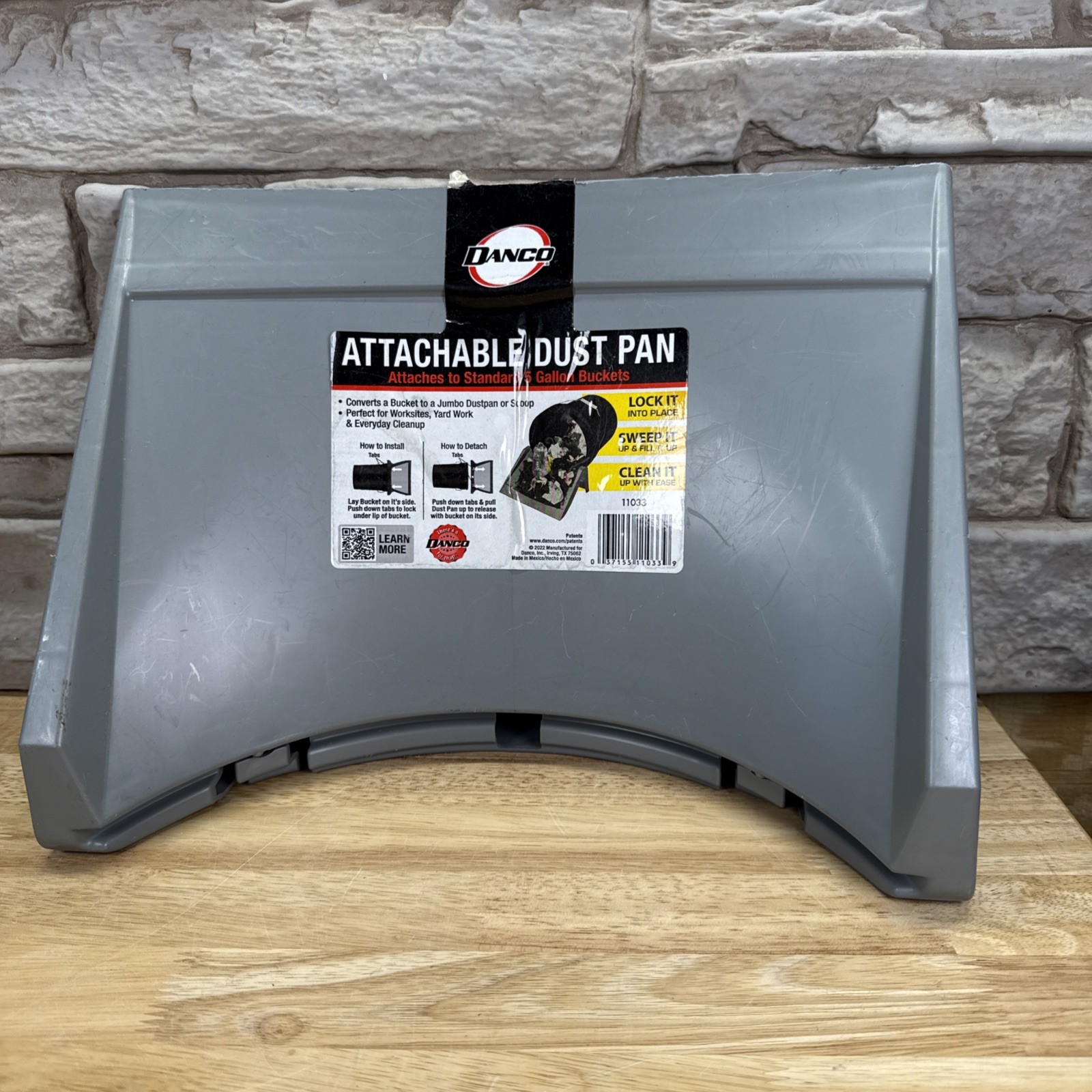 Danco Gray 13.25″ Snap-On Plastic Dust Pan Commercial Residential