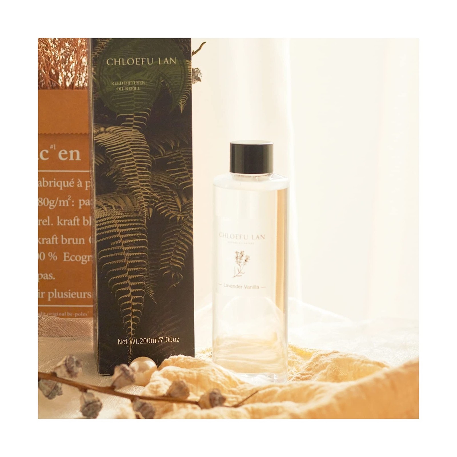 Chloefu LAN Hotel Scented Oil Diffuser Refill 200ml/6.76 fl oz Natural Essent…