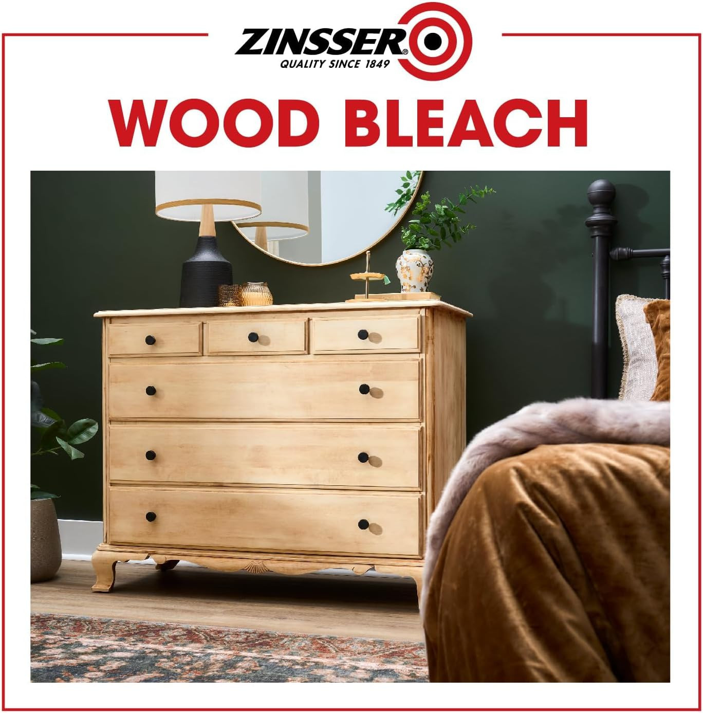 Zinsser Wood Bleach Kit, 2-Step Brightening System, Interior Wood Surfaces | 8Oz