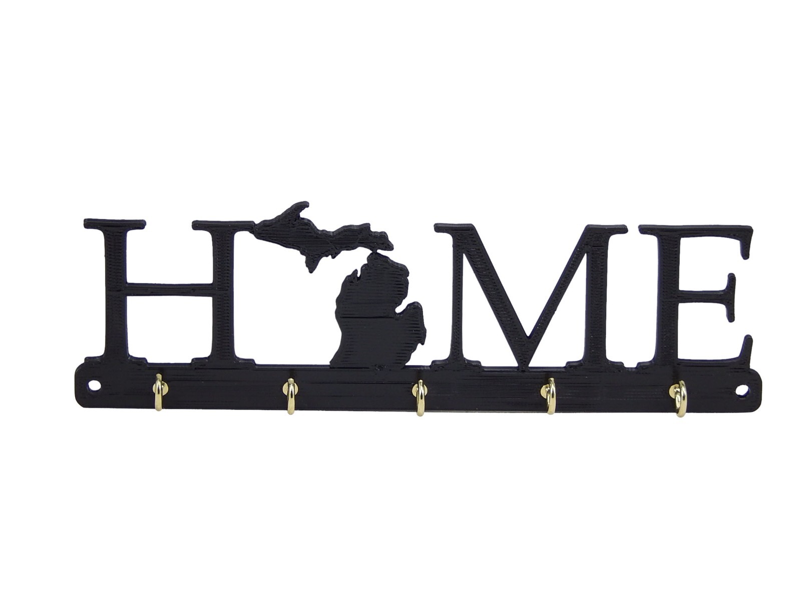 Michigan Home State Shape Key Holder Hanger Rack Hooks Housewarming Wall Gift