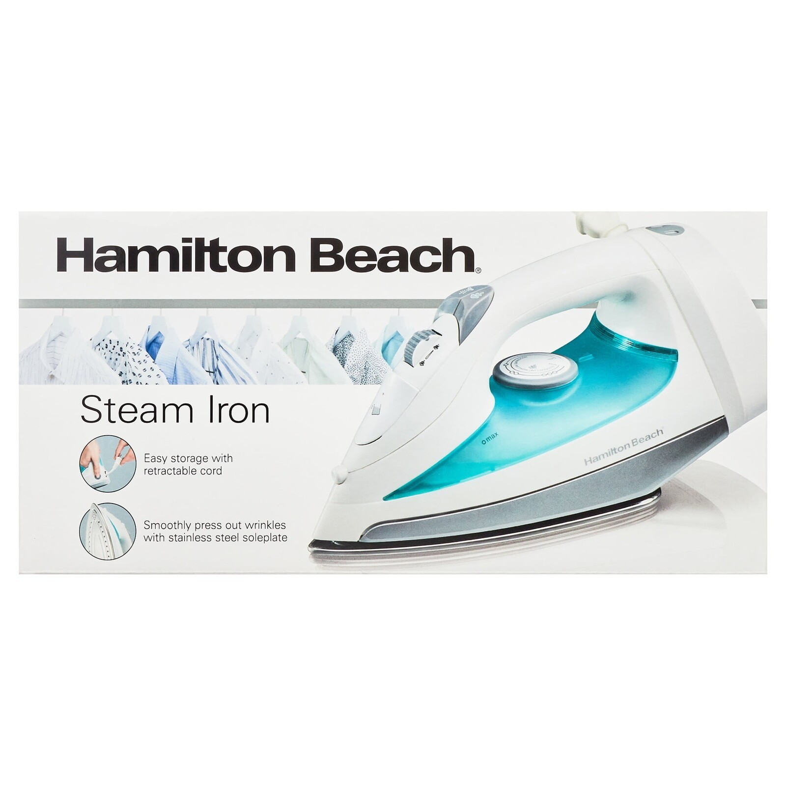 Retractable Cord Iron Steam Control Adjustable Steam Water Capacity 220 Ml