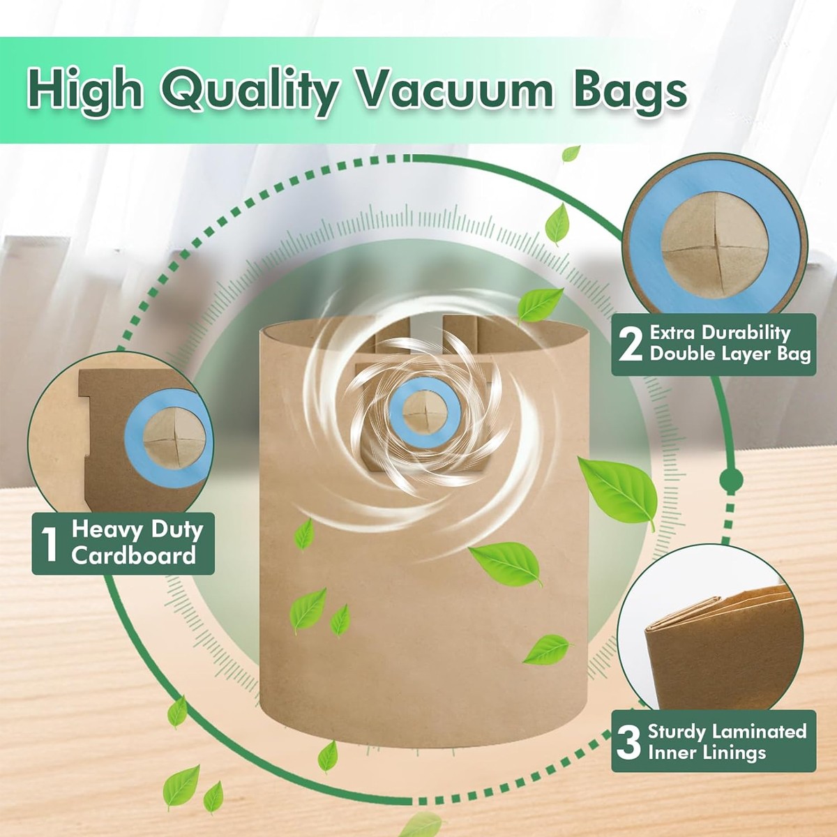 3-15 Pack DXVA19-4102 Shop Vac Bags for DEWALT 12-16 Gallon Wet/Dry Vacuum