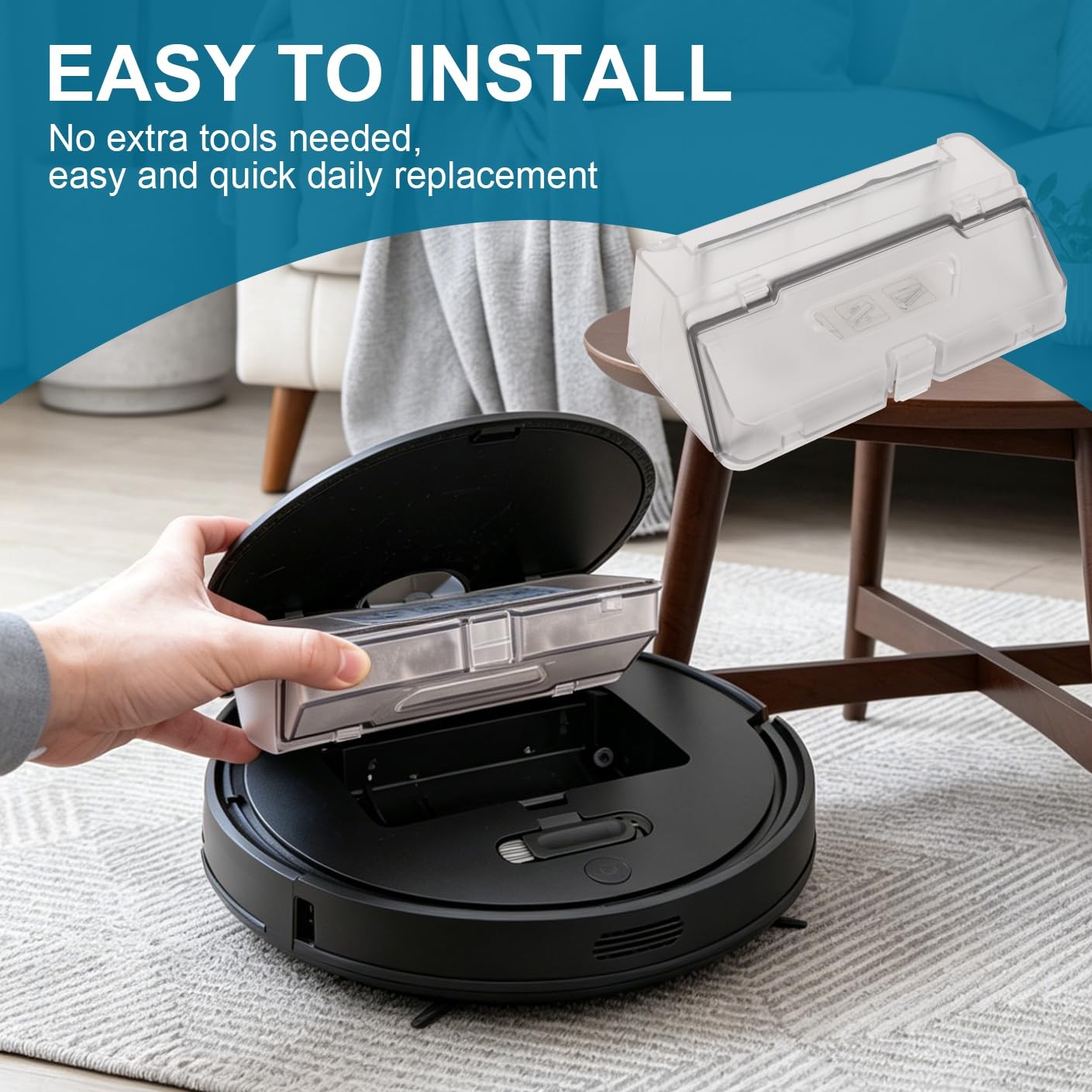 Dust Bin Box for Compatible with Wyze Robot WVCR200S Vacuum Cleaner – Waste D…