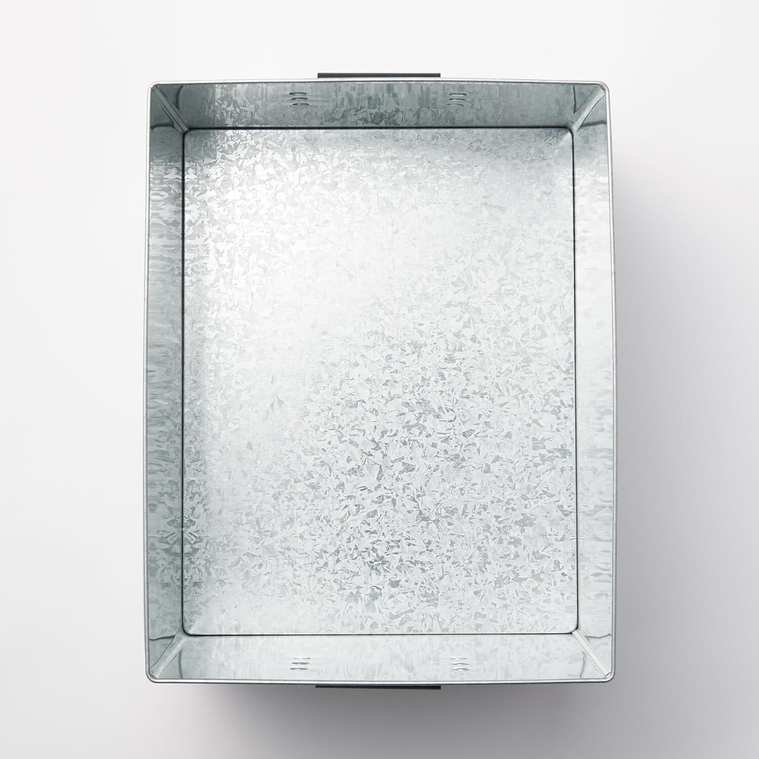 MUJI MoMA Large Galvanized Iron Box 10.2 in × 14.5 in × 9.4 in Silver Storage
