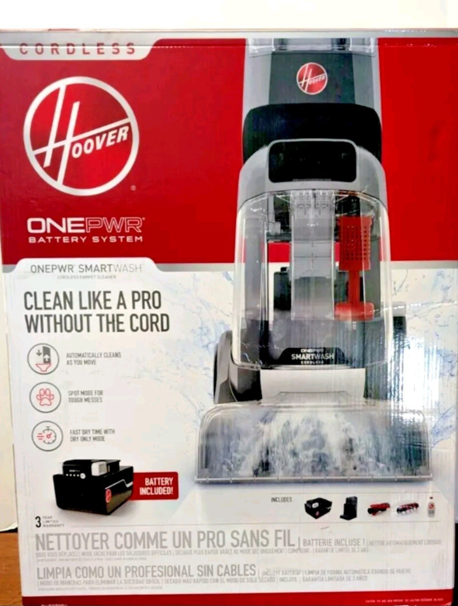 Hoover BH50700V ONEPWR SmartWash Cordless Carpet Cleaner – *NEW IN BOX*
